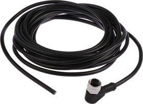 Фото 1/4 Sensor actuator cable, M12-cable socket, angled to open end, 4 pole, 5 m, PVC, gray, 4 A, 79 3434 17 04