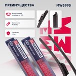 MW5995, Комплект бескаркасных щеток стеклоочистителя