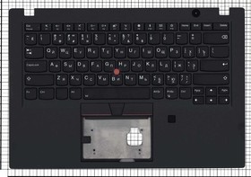 Фото 1/2 Клавиатура (топ-панель) для ноутбука Lenovo ThinkPad T490s черная с черным топкейсом