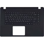Клавиатура (топ-панель) для ноутбука Acer Aspire ES1-511 черная с черным топкейсом
