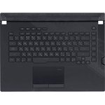 Клавиатура (топ-панель) для ноутбука Asus G532LWS черная с черным топкейсом и ...