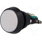 VAQ-9-10-12-W, Выключатель the white button with backlight LED 12V