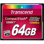 Карта памяти 64Gb Compact Flash Transcend 800x (TS64GCF800)
