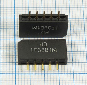 Кварцевый фильтр 38000, Корпус SIP5K ,Выводы 5P ,HDIF38B1M ,Полосовой