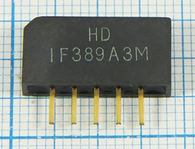 Кварцевый фильтр 38900, Корпус SIP5K ,Выводы 5P ,HDIF389A3M ,Полосовой