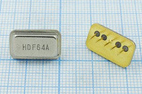 Кварцевый фильтр 64000, 2000/3 ,Корпус F13 ,Выводы 5P ,HDF64AF13 ,Полосовой