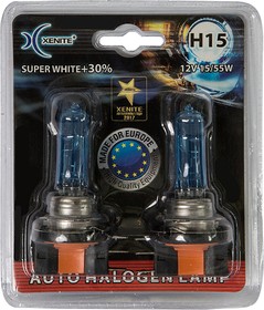 Фото 1/5 1007068, Лампы галоген Xenite H15 (PGJ23Т-1) Super white (блистер 2 шт)