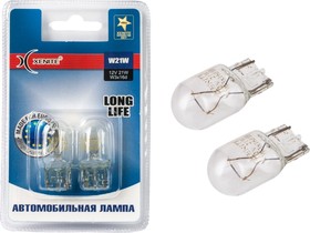 Фото 1/5 1007115, Лампа накаливания Xenite W21W (W3x16d) 12V LONG LIFE блистер 2шт
