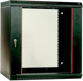 Фото 1/10 ЦМО Шкаф телекоммуникационный настенный разборный 12U (600х520) дверь стекло,цвет черный (ШРН-Э-12.500-9005) (1 коробка)