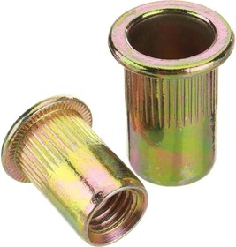 Заклепка резьбовая М4 цилиндрический бортик желтый цинк 500 штук SMC1-48526-500
