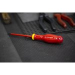 AT4X100VE, Slotted Insulated Screwdriver, 4 x 0.8 mm Tip, 100 mm Blade ...