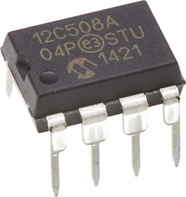 Фото 1/4 PIC12C508A-04/P, 8bit PIC Microcontroller, PIC12C, 4MHz, 512 EPROM, 8-Pin PDIP