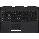 Клавиатура (топ-панель) для ноутбука HP Omen 17-CB черная с черным топкейсом ...