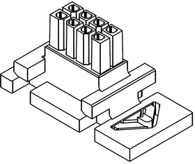 44133-2400, Headers & Wire Housings 3MM MICRO-FIT Recept. 24 CKT, Molex | купить в розницу и оптом