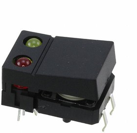 Фото 1/2 B3J-5100, Tactile Switches BLK BUTTON HINGED RED/YELLOW LED TACT