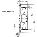 W4S250-CA02-02, W4S250 Series Axial Fan, 230 V ac, AC Operation, 870m³/h, 72W ...