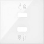 Simon 100 Белый глянец Накладка для 2-х зарядных устройств USB SmartCharge