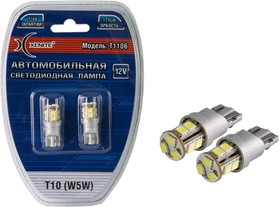 1009427, лампа светодиодная! 12V Т10 W2.1x9.5d W5W T1106 (Яркость 121 LM) блистер 2шт\, XENITE | купить в розницу и оптом