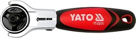 YT-03311, Трещотка с пластмассовой ручкой, вращающаяся, 72 зуба, 1/4 inch x 6 мм, 115 мм, держатель для подвеш, Yato | купить в розницу и оптом