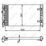 54688, Радиатор охлаждения VW CADDY II 95-04, POLO 95-01, POLO CLASSIC 95-01 ...