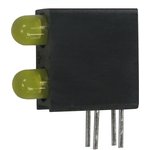 L-93A8EB/2YD, Yellow Right Angle PCB LED Indicator, Through Hole 2.5 V