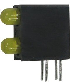 Фото 1/2 L-93A8EB/2YD, Yellow Right Angle PCB LED Indicator, Through Hole 2.5 V
