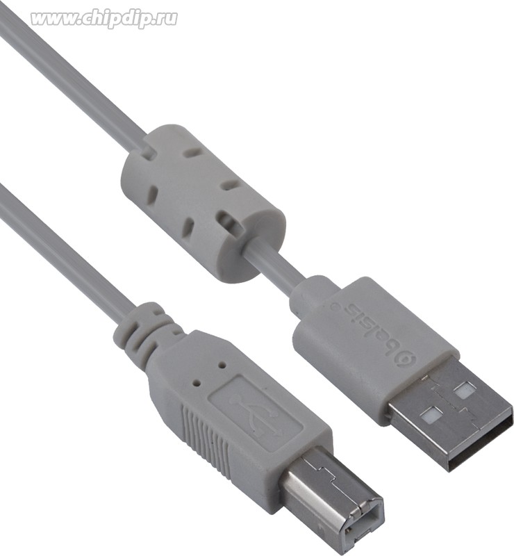 BW1412, Шнур мультимедийный USB2.0 A вилка- USB B вилка, 3м