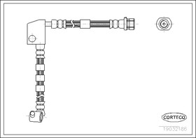 19032186, Шланг тормозной NISSAN: PRIMERA 1.6/2.0 16V/2.0 16V 4x4/2.0 D/2.0 GT/2.0 i 90-96, PRIMERA Hatchback 1.6/2.0 16V/2.0 16V 4x4/2.0 i