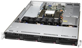 Фото 1/6 Платформа Supermicro SYS-510P-WTR 1U, LGA-4189, TDP 270W, Intel C621A, 8xDDR4, 4x 3.5" NVMe/SATA drive bays (4x3.5" NVMe hybrid), SATA3 (6Gb