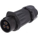 0262 03, Circular Connector, 3 Contacts, Cable Mount, Socket, Female, IP67, 02 Series