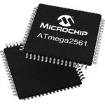 ATMEGA2561-16AU, 8bit AVR Microcontroller, ATmega, 16MHz, 256 kB Flash, 64-Pin TQFP