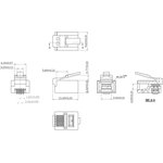 Телефонный коннектор RJ-11 100 шт 6P4C