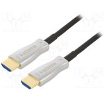 50474, Кабель, HDMI 2.0, оптический, вилка HDMI, с обеих сторон, 30м