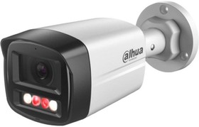 Фото 1/3 Dahua DH-IPC-HFW1239TL1P- A-IL-0280B, Уличная цилиндрическая IP-видеокамера с ИК-подсветкой до 30м и LED-подсветкой до 20м; 2Мп; 1/2.8" CMOS