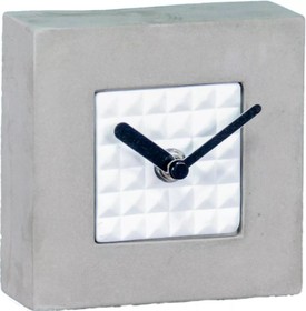 18-304 Часы настольные, квадратные, размер 11*5*11 см, бетон (Китай), шт