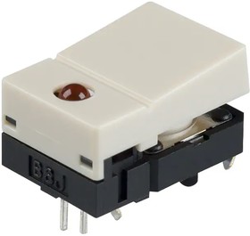 B3J-2000, Tactile Switches Light Gray Hinge 1 LED Red
