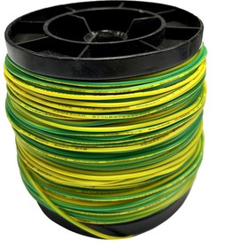 Фото 1/2 Провод силиконовый 20AWG 0,5 мм кв 100 м (желто-зеленый)