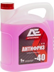 AE-01075, Антифриз красный -40C 5кг G12 RED AUTOEXPRESS