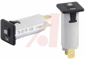 Фото 1/3 T9-611P-3, Thermal Circuit Breaker - T9-611 Single Pole 48 V dc, 240V ac Voltage Rating Snap In, 3A Current Rating
