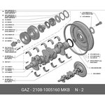 2108-1005160-МКВ, Сальник коленвала ГАЗель Next дв.EvoTech 2.7 задний (ОАО ГАЗ)