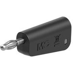 4 mm plug, solder connection, 1.0 mm², black, 64.1038-21