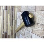 Киянка, деревянная рукоятка, 340 г, черная резина, 121041