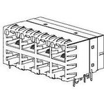 44170-0001, Modular Connectors / Ethernet Connectors RA 8/8/8 STACKED shielded ...