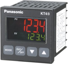 AKT4H111100, KT4H Panel Mount PID Temperature Controller, 48 x 59.2mm 1 Input, 1 Output Relay, 100 240 V ac