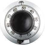 21PA11B10, 46mm Chrome Potentiometer Knob for 6.35mm Shaft Splined, 21PA11B10