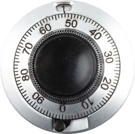 Фото 1/4 46mm Chrome Potentiometer Knob for 6.35mm Shaft Splined, 21PA11B10