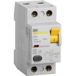 Выключатель дифференциального тока (УЗО) 2п 80А 30мА тип AC ВД1-63 IEK ...