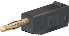 2 mm plug, solder connection, 0.5 mm², black, 22.2616-21