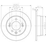 92161703, Диск тормозной HYUNDAI i30 07-12, ix35 09-, TUCSON 15- ...