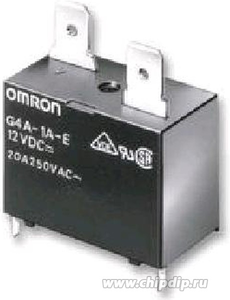 2pcs Omron G4A-1A-PE 12VDC Power Relay - 4-Pin, 20A 250VAC - NEW